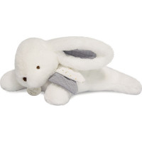 Doudou Darčeková sada - Plyšový zajačik s bielym brmbolcom 25 cm