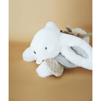 Doudou Darčeková sada - Plyšový zajačik s béžovým brmbolcom 25 cm
