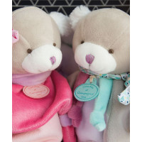 Doudou Plyšový maňuška psík ružový 28 cm