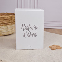 Doudou Histoire d´Ours Plyšový kamarát biely zajačik 40 cm