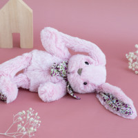 Doudou Histoire d´Ours Plyšová hračka ružový zajačik 25 cm