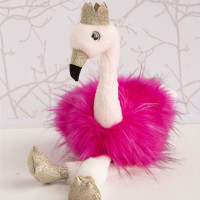 Doudou Histoire d´Ours Plyšová hračka tmavo ružový plameniak 30 cm
