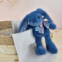Doudou Histoire d´Ours Plyšový kamarát modrý zajačik 25 cm