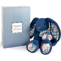 Doudou Histoire d´Ours Plyšový kamarát modrý zajačik 25 cm