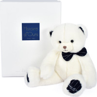Doudou Histoire d´Ours Plyšový medvedík s tmavomodrým motýlikom 30 cm