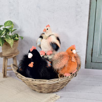 Doudou Histoire d´Ours Plyšová sliepočka béžová 20 cm