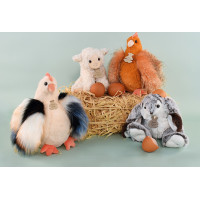 Doudou Histoire d´Ours Plyšová sliepočka béžová 20 cm