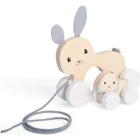 Bigjigs Toys Ťahací zajačik s mláďaťom