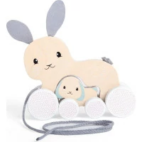 Bigjigs Toys Ťahací zajačik s mláďaťom