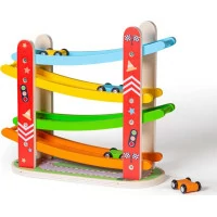Bigjigs Toys Drevená automobilová závodná dráha