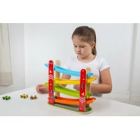Bigjigs Toys Drevená automobilová závodná dráha
