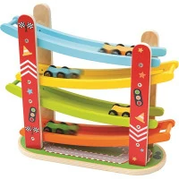Bigjigs Toys Drevená automobilová závodná dráha