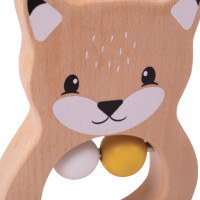 Bigjigs Baby Drevené hrkálka líška
