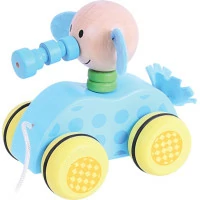 Bigjigs Toys Ťahacia hračka na povrázku sloníča