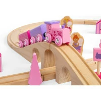Bigjigs Rail Drevená vláčikodráha osmička pre princezné 35 dielov