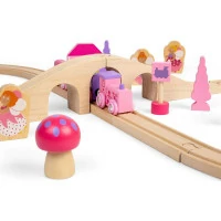 Bigjigs Rail Drevená vláčikodráha osmička pre princezné 35 dielov