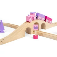 Bigjigs Rail Drevená vláčikodráha osmička pre princezné 35 dielov