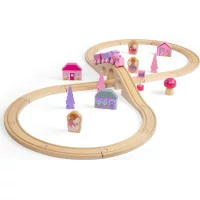 Bigjigs Rail Drevená vláčikodráha osmička pre princezné 35 dielov