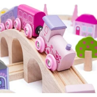 Bigjigs Rail Drevená veľká vláčikodráha princeznej - poškodený obal