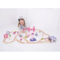 Bigjigs Rail Drevená veľká vláčikodráha princeznej - poškodený obal