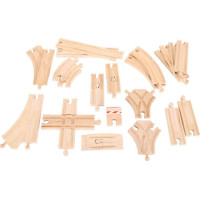 Bigjigs Rail Drevené koľaje sada 25 dielov Poškodený obal