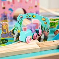 Bigjigs Rail Stolová vláčikodráha morský svet