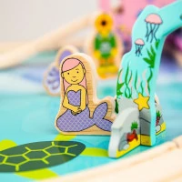 Bigjigs Rail Stolová vláčikodráha morský svet
