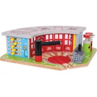 Bigjigs Rail Exkluzívne depo pre 5 vláčikov - poškodený obal Bigjigs Rail Exkluzívne depo pre 5 vláčikov - poškodený obal