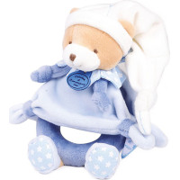 Doudou Darčeková sada - Plyšová hrkálka medvedík 19 cm