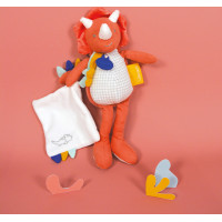 Doudou Darčeková sada - dinosaurus s dečkou 25 cm