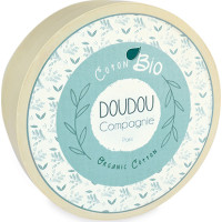 Doudou Darčeková sada - Plyšová myška so štvorcovou dečkou z BIO bavlny 25 cm