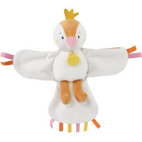 Doudou Darčeková sada - hudobná plyšová hračka vtáčik žltý 23 cm