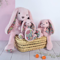Doudou Histoire d´Ours Plyšový kamarát ružový zajačik 40 cm