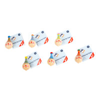 Small Foot Drevená káča Klaun sada 6 ks