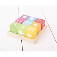 Bigjigs Baby Drevené kocky s obrázkami