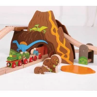 Bigjigs Rail Drevená vláčikodráha dinosaury