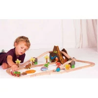 Bigjigs Rail Drevená vláčikodráha dinosaury