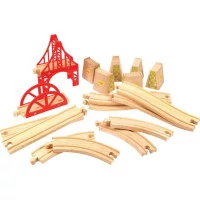Bigjigs Rail Drevené koľaje set most 18 dielov