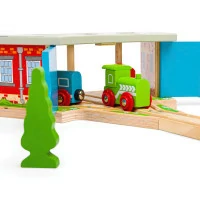 Bigjigs Rail Trojité depo s bránou