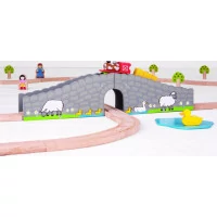 Bigjigs Rail Farma most s tunelom