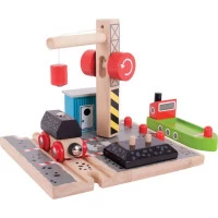 Bigjigs Rail Uhoľný dok so žeriavom