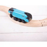 Bigjigs Rail Elektrická lokomotíva Mallard modrá