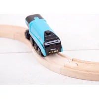Bigjigs Rail Elektrická lokomotíva Mallard modrá
