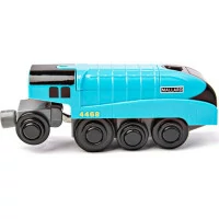 Bigjigs Rail Elektrická lokomotíva Mallard modrá