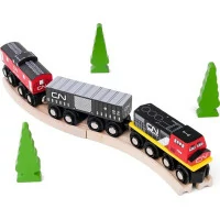Bigjigs Rail CN nákladný vlak + koľaje