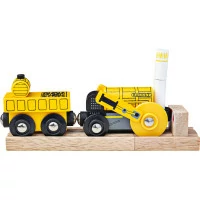 Bigjigs Rail Replika historickej lokomotívy Rocket + 2 koľaje