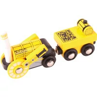 Bigjigs Rail Replika historickej lokomotívy Rocket + 2 koľaje