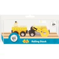Bigjigs Rail Replika historickej lokomotívy Rocket + 2 koľaje