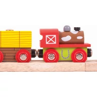 Bigjigs Rail Vláčik farma + 3 koľaje