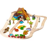 Bigjigs Rail Drevená vláčikodráha dinosaury
